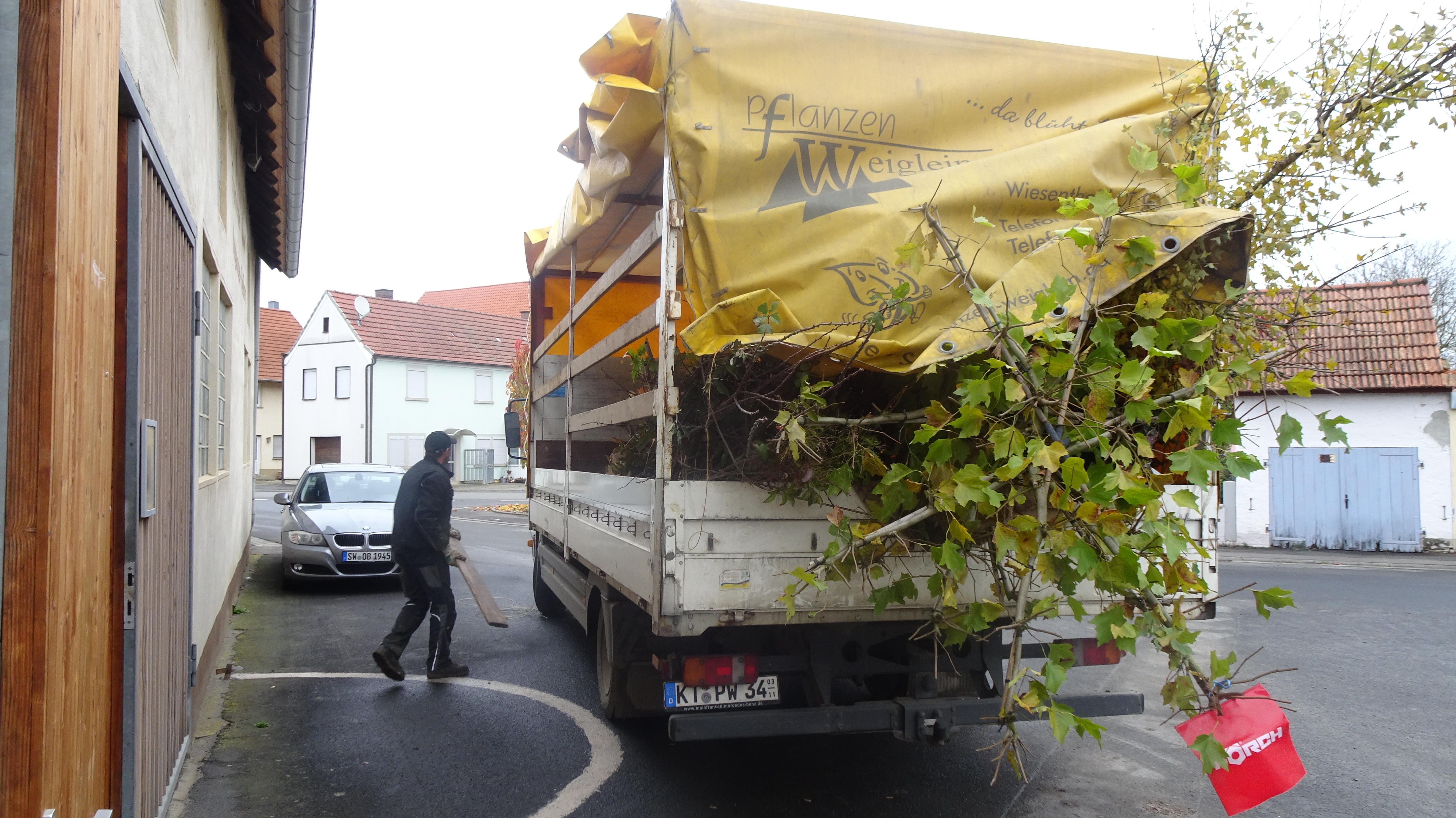 Lieferung der Bäume durch Pflanzen Weiglein